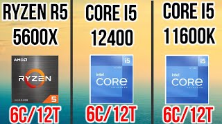 I5 12400 VS r5 5600X vs I5 11600K ON 1080P gaming Benchmarks and productivity test [upl. by Oric834]