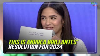 This is Andrea Brillantes resolution for 2024 [upl. by Cyrano]