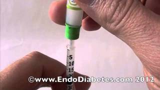 Using Insulin Syringe to Mix and Inject Insulin [upl. by Tyoh532]