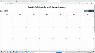 Reactjs FullCalendar Implementation with dynamic events [upl. by Chrissie]