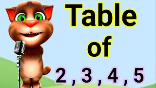 Table of 2 3 4 5 2 to 5 ka Table 2 se 5 tak ka Table tableof2to5 mathtabletv tablesforkids [upl. by Fondea]