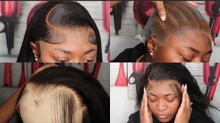 How To Install A Frontal On A Low Hairline  Wig Placement on Low Hairline Ft Afsisterwig [upl. by Ahsen]