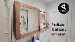 From Kitchen to Bathroom DIY Mirror Cabinet Bathroom renovationPart 33 [upl. by Yreva]