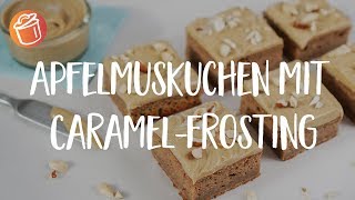 Apfelmuskuchen mit CaramelFrosting Rezept Chochdoch mit Oli [upl. by Armando]