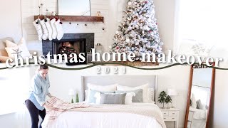 CHRISTMAS HOME MAKEOVER 2021  Decorate and Clean With Me [upl. by Erdnaid922]