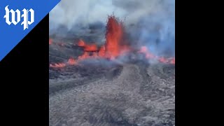 Hawaiis Kilauea volcano erupts for third time this year [upl. by Elleiand351]