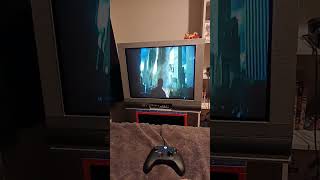 Darksiders Warmastered edition xbox series s cutscene on my 27quot Panasonic crt tv [upl. by Atinuaj]