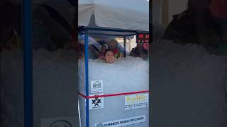 🥶️ Longest full body contact with ice  3 hours 6 mins and 45 secs by Katarzyna Jakubowska 🥶️ [upl. by Pieter]