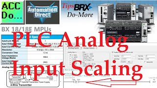 BRX DoMore PLC Analog Input Scaling [upl. by Treat408]