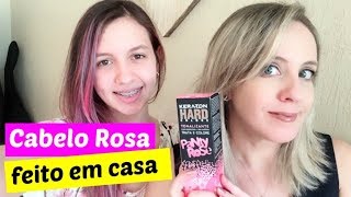 CABELO ROSA FEITO EM CASA USANDO KERATON HARD COLORS [upl. by Eeniffar]