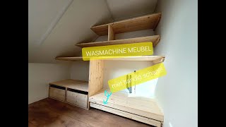 Wasmachine Meubel Bouwen Met Kees youtube woodworking bouw [upl. by Aidnis]