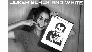 JOKER BLACK AND WHITE DRAWING II POP ART [upl. by Euphemie724]