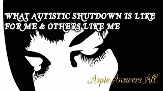 What an Autistic Shutdown feels like for meAspieAnswersAll [upl. by Anotyad]