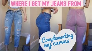 WHERE I GET MY JEANS FROM  TRY ON  Complementing my curves [upl. by Airotahs293]