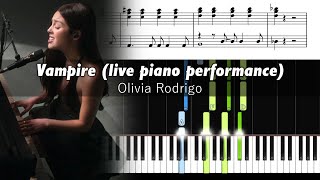 Olivia Rodrigo  vampire live piano performance  Accurate Piano Tutorial [upl. by Ajaj]