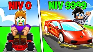 Niveau 1 vs Niveau 999 VOITURE LA PLUS RAPIDE dans Roblox [upl. by Eidok]