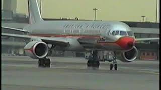 Airliners 40  1999 JFK AA 767 takeoff retro 757 inaugural last of the DC10 [upl. by Kehr]