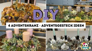 4 Adventskranz  Adventsgesteck Ideen zum selber machen  STEP by STEP Videos in der Beschreibung [upl. by Irotal665]