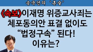 송국건TV 이재명 위증교사 선고 날 법정구속 국회 표결 불필요 [upl. by Aieki375]