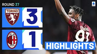 TORINOMILAN 31  HIGHLIGHTS  Toro stun the Rossoneri with THREE goals  Serie A 202324 [upl. by Ahsinar]