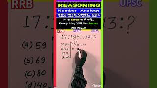 Analogy reasoning  Number Analogy sscupsctrending ytshorts cds short reasoning rrbntpc [upl. by Ennovehs762]