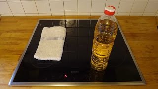 Limpiar la vitrocerámica en sólo 1 minuto con vinagre Clean the hob in just 1 minute with vinegar [upl. by Yellas]