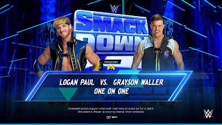 FULL MATCH  LOGAN PAUL VS GRAYSON WALLER RIVALRY MATCH  SMACKDOWN 18 oct 2024 [upl. by Prent300]