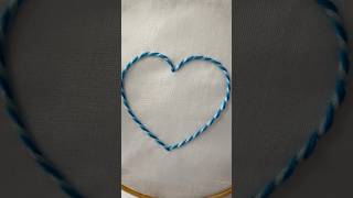 Wiped running stitch heart hand embroidery [upl. by Droffilc]