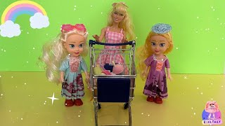 Elsa and Annas Fun Toy Shopping Adventure with Barbie [upl. by Gnik652]