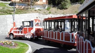 🚂 IN THE STREET TRAIN THROUGH CRANS MONTANA 2018 [upl. by Brnaba]