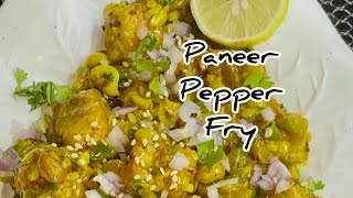 paneer pepper masala recipe  paneer pepper dry  paneer pepper fry  Quick Paneer Starter recipe👌🏻 [upl. by Fabien]