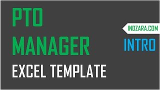 Small Business Paid Time Off PTO Manager Excel Template  Introduction [upl. by Imalda]