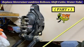 Replace Mercruiser alpha one gen 12 outdrive bellows  PART 1 [upl. by Hannahsohs]