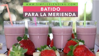 BATIDO CON YOGUR PARA LA MERIENDA  Batido de fresa saludable  Smoothie para niños [upl. by Lebna]