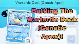 Battling The Wartortle Deck Genetic Apex  Pokemon TCG Pocket [upl. by Idnac]