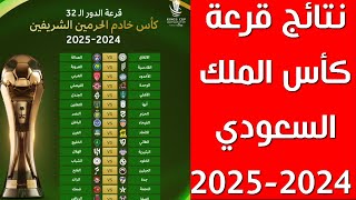 نتائج قرعة كأس الملك السعودي 20242025 🔥كأس خادم الحرمين الشريفين الموسم الجديد [upl. by Alegnaed90]