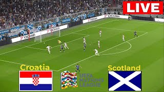 🔴LIVE Croatia vs Scotland  Nations League 2425  Match Live Today [upl. by Eittah]