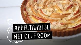 Recept  Appeltaartje met gele room  EEFSFOOD [upl. by Yaker]