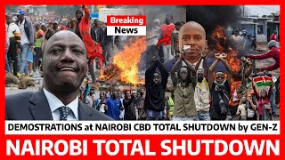 Kimeumana‼️Total SHUTDOWN at NAIROBI CBD as DEMOSTRATIONS kick off BUSINESS to CLOSE as GENZ warns [upl. by Zischke]