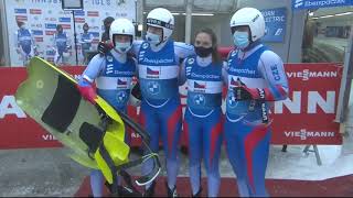 Team Relay World Cup Luge in Innsbruck [upl. by Zetnwahs112]