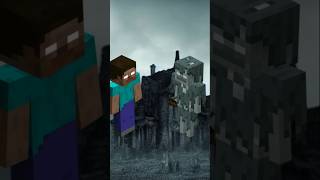 HEROBRINE VS MOB 😈😈😈 shorts minecraft herobrine mobs [upl. by Bonine]