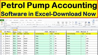 Petrol pump management software India  Filling Station Accounting Software in Excel [upl. by Okiruy852]