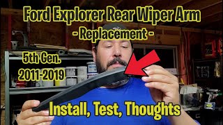 20112019 5th Gen Ford Explorer Rear Wiper Arm Replacement [upl. by Venu]