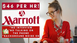 Marriott is Urgently Hiring Remote  46Hr No Interview No Phone  Remote Work From Home Jobs 2024 [upl. by Oleic]