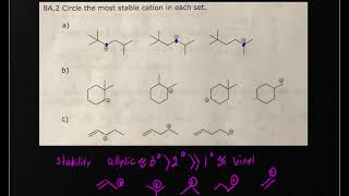 carbocation stability review [upl. by Georg652]