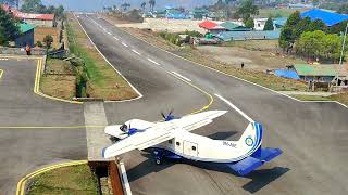 Lukla Airport A day spotting planes in the worlds most dangerous airport  Tenzing Hillary Airport [upl. by Doughman347]