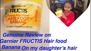 GARNIER FRUCTIS HAIR FOOD BANANA This my Genuine REVIEW [upl. by Annoyik503]