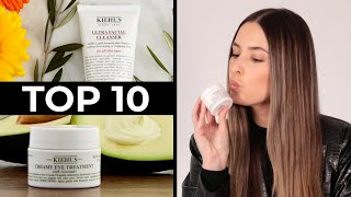 Top 10 Best Kiehls products  Review Ultra Facial Cleanser Creme de Corps amp more for dry skin [upl. by Annaehs495]