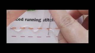 LACED RUNNING STITCH  BASIC EMBROIDERY STITCHES FOR BEGINNERS [upl. by Oilasor]