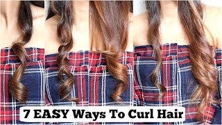 7 ELEGANT Ways To Curl YOUR Hair With Straightener Flat Iron EASY Curls For Medium To Long Hair [upl. by Rendrag]